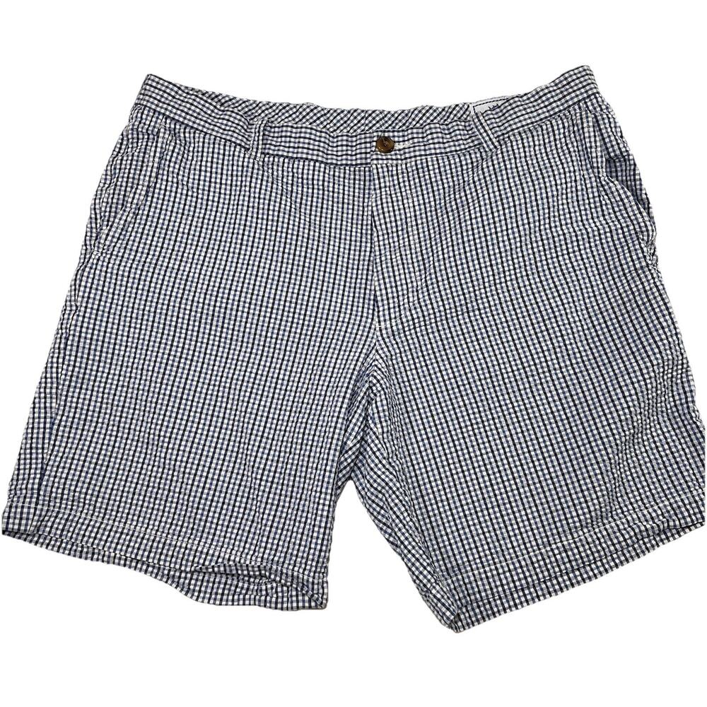 Southern Tide Shorts Mens Size 38 Blue Plaid Seersucker Skipjack Preppy Casual